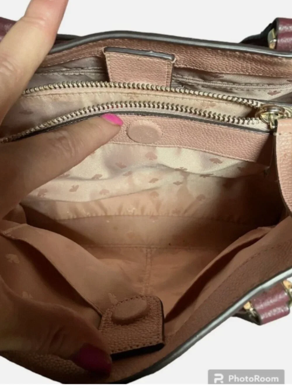 KATE SPADE JACKSON DUST BUDS PINK SATCHEL SHOULDER BAG WITH REMOVABLE STRAP